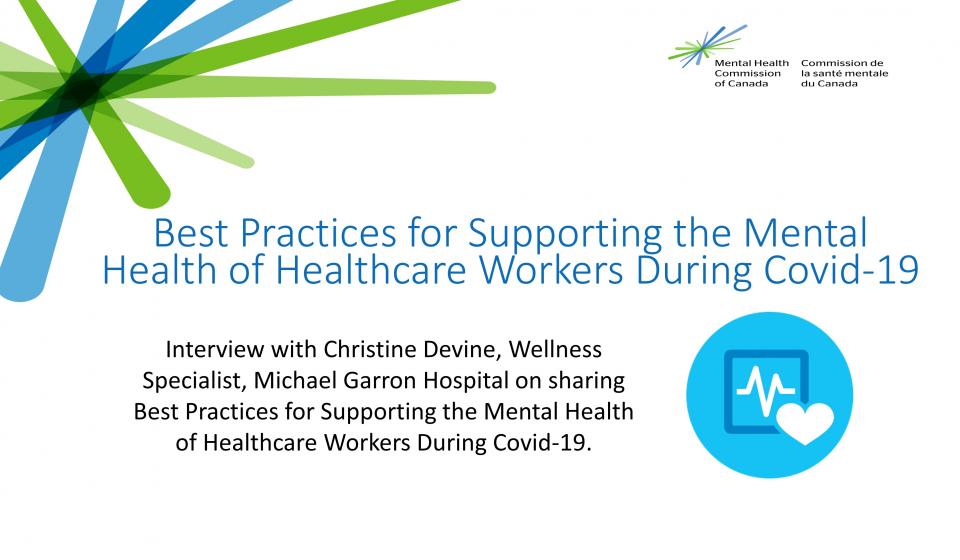 Best Practices for Supporting the Mental Health of Healthcare Workers During Covid-19 Slide 1