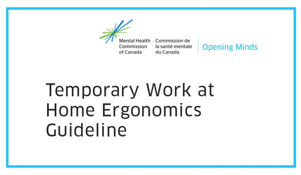 Temporary Work at Home Ergonomics Guideline Slide 1