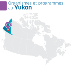 Une carte du Canada avec le Yukon en surbrillance