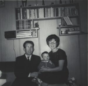 A young Michel with his parents Lionel and Lucille.