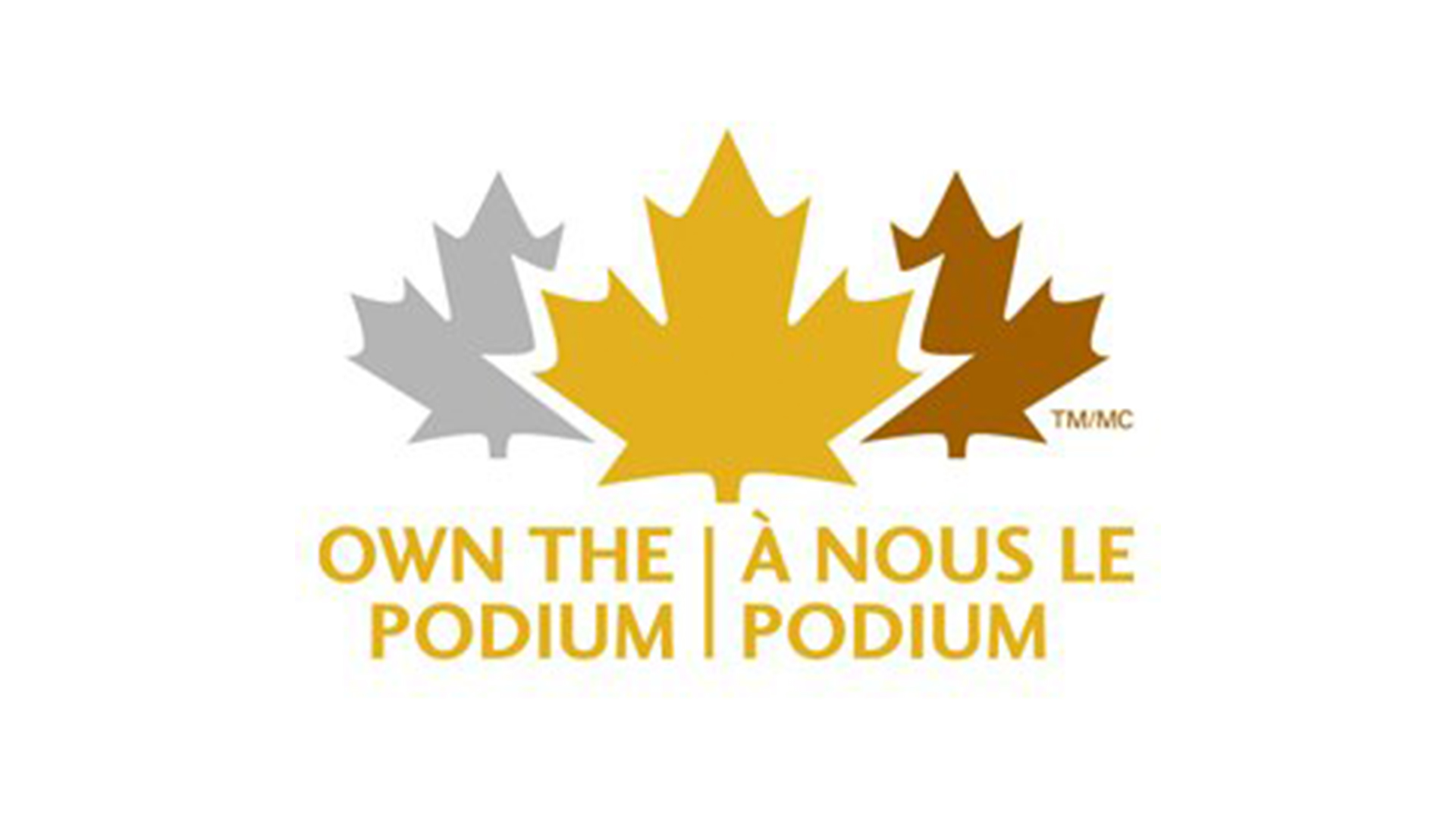 Own the Podium Logo: 3 Canadian Maple Leaves