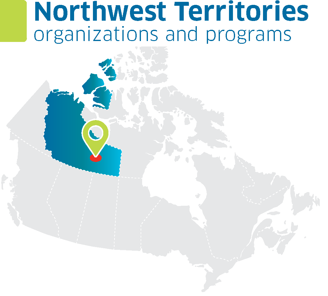 A map of Canada with the Northwest Territories highlighted