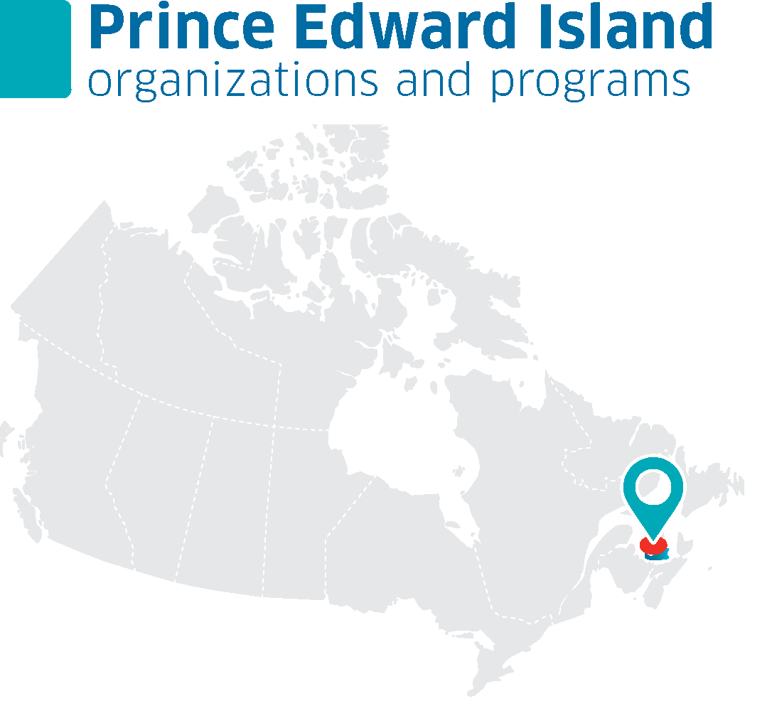 A map of Canada with the province of Prince Edward Island highlighted