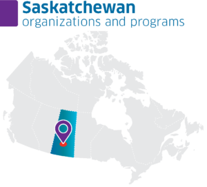 A map of Canada with the province of Saskatchewan highlighted