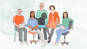 MarComms Website Team Cartoon