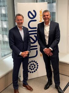 Michel Rodrigue and Colin Seery at Lifeline Australia