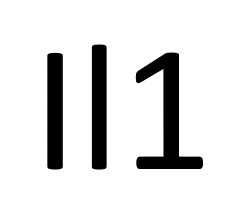 Number 1 in large font